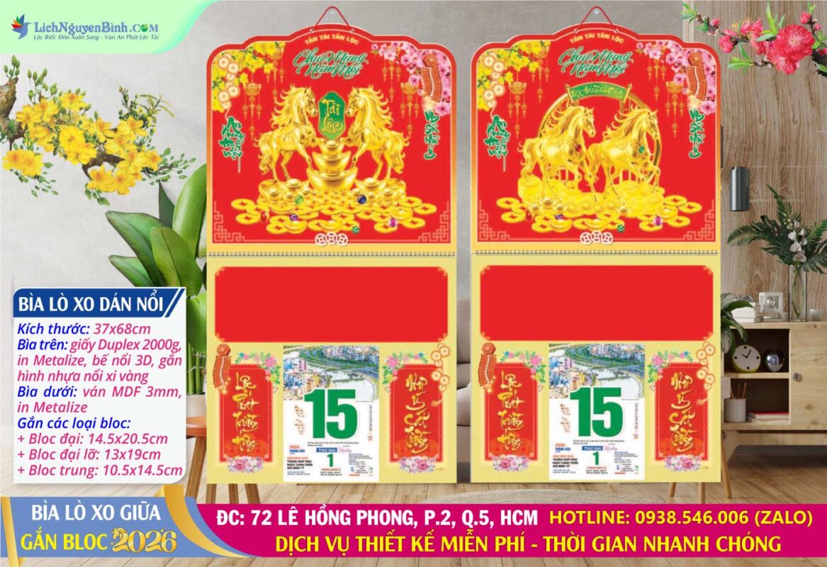 Bìa Lò Xo (37x68cm) Dán Hình Nổi
