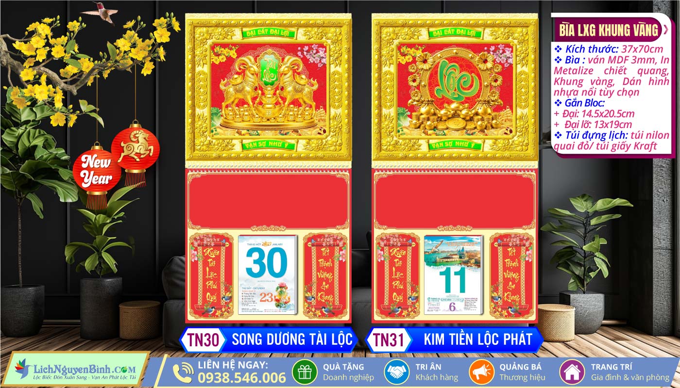 Mã Số: TN30 - Song Dương Tài Lộc + TN31 - Kim Tiền Lộc Phát