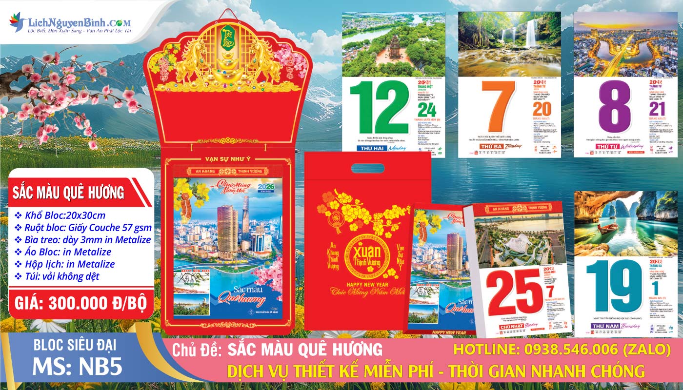 Bloc Siêu Đại (20x30cm) | Mã Số: NB5 - Sắc Màu Quê Hương