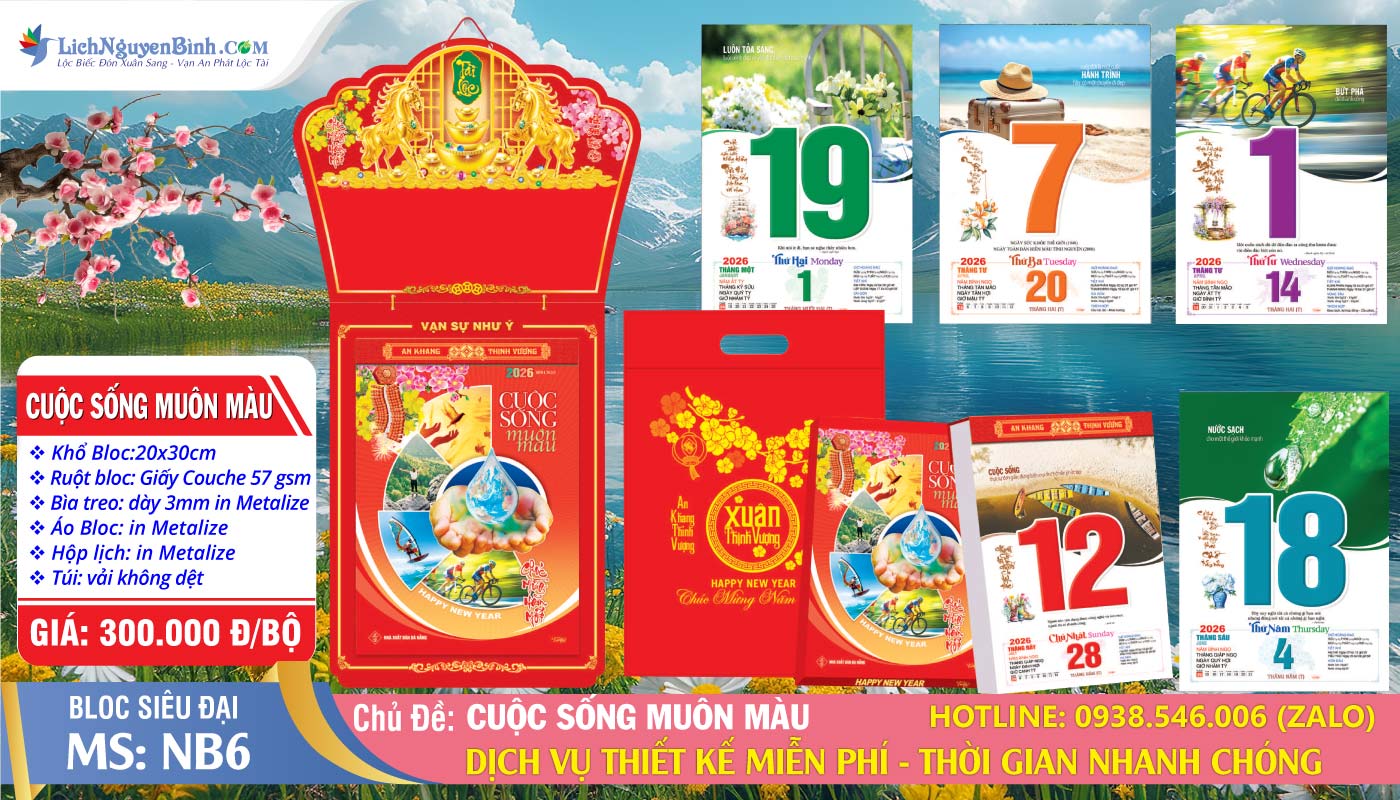 Bloc Siêu Đại (20x30cm) | Mã Số: NB6 - Cuộc Sống Muôn Màu