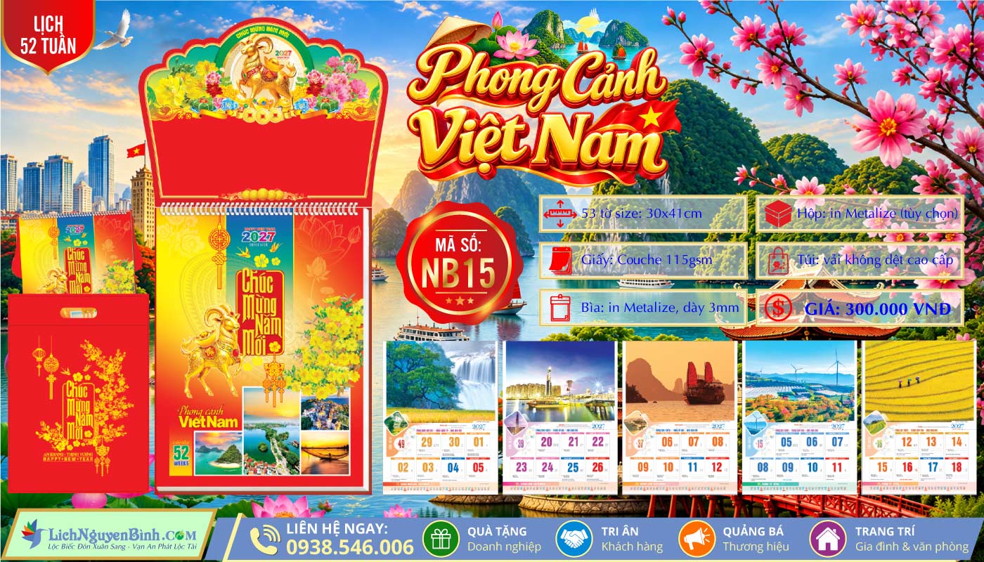 Lịch 52 Tuần - NB15 - Phong Cảnh Việt Nam