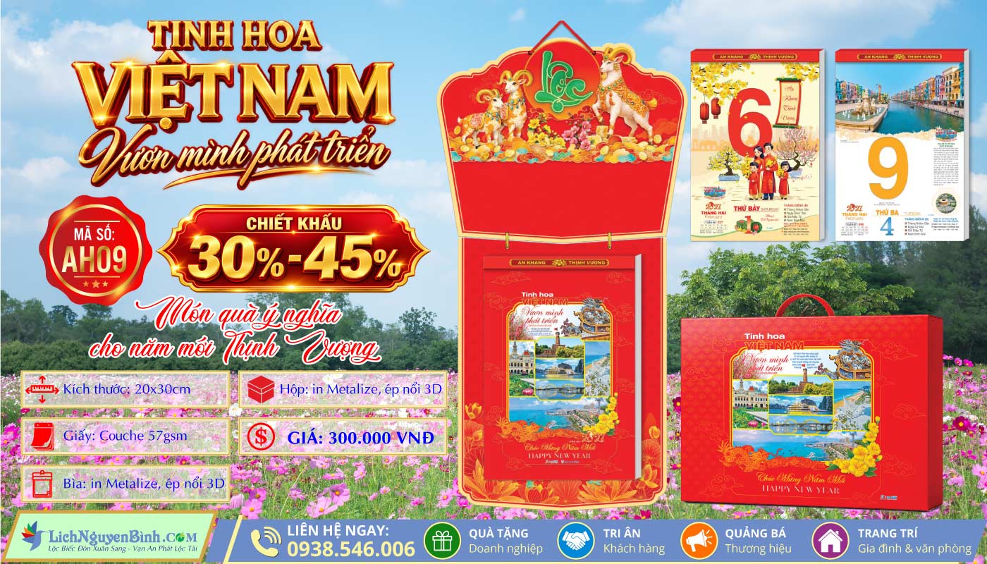 MS: AH09 - Tinh Hoa Việt Nam Vươn Mình Phát Triển - Bloc Siêu Đại (20x30cm)