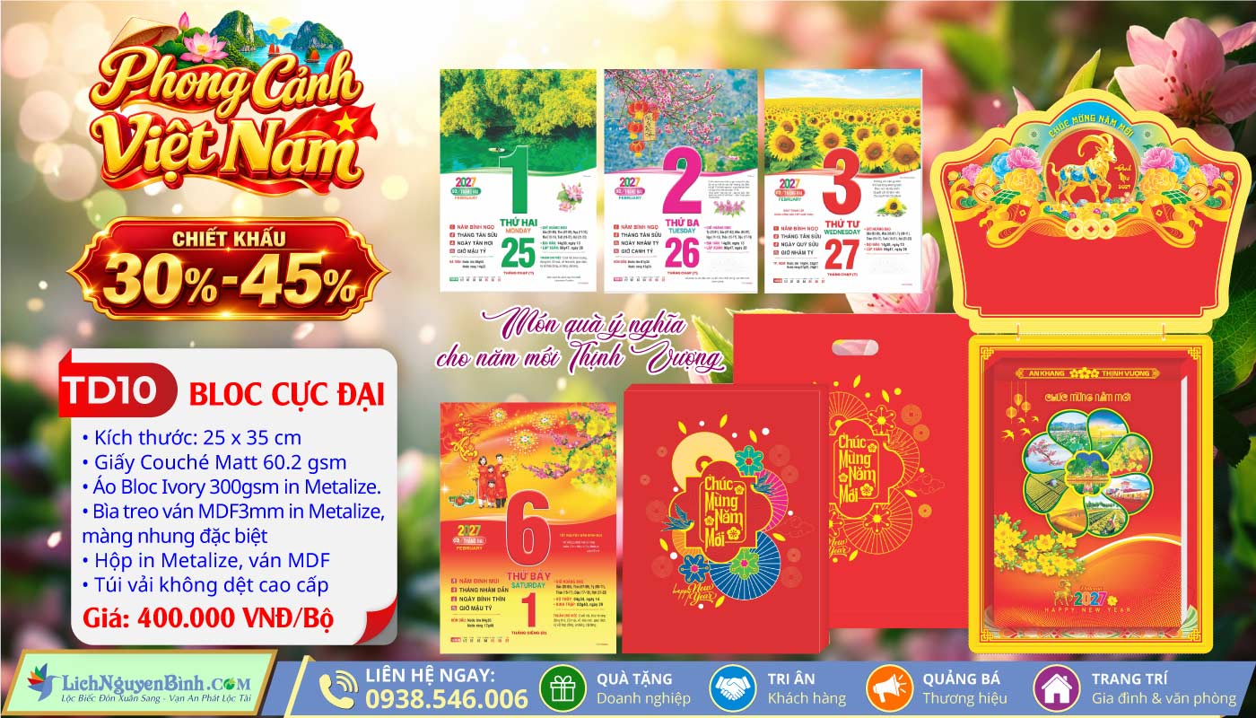 MS: TD10 - Phong Cảnh Việt Nam (Đầu Treo Dê Vàng) - Bloc Cực Đại (25x35cm)