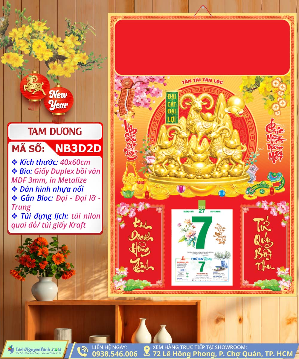Bìa Đại Dán Nổi Tam Dương