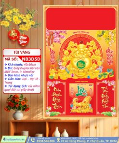 Bìa Đại Dán Nổi Túi Vàng