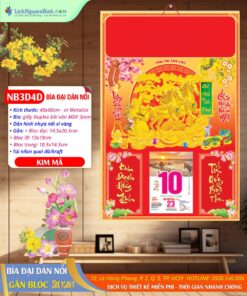 Bìa Đại 40x60 Dán Nổi Kim Mã