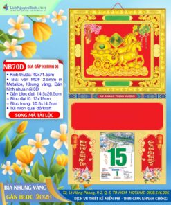 Bìa Khung Vàng Dán Nổi Song Mã Tài Lộc