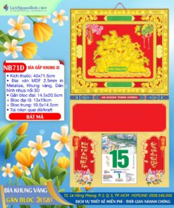 Bìa Khung Vàng Dán Nổi Bát Mã