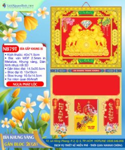 Bìa Khung Vàng Dán Nổi Ngựa Phát Lộc