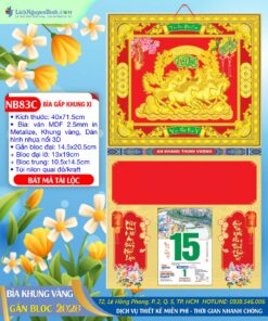 Bìa Khung Vàng Dán Nổi Bát Mã Tài Lộc