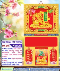 Bìa Khung Vàng Mai Xuân Cát Tường