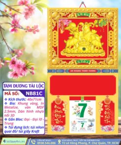 Bìa Khung Vàng Tam Dương Tài Lộc