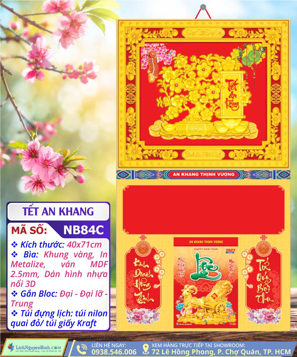 Bìa Khung Vàng Tết An Khang