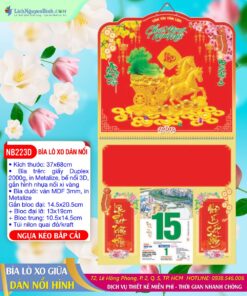 Bìa Lò Xo Giữa Dán Nổi Ngựa Kéo Bắp Cải