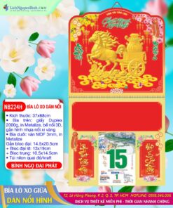 Bìa Lò Xo Giữa Dán Nổi Bính Ngọ Đại Phát