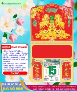 Bìa Lò Xo Giữa Dán Nổi Tài Lộc