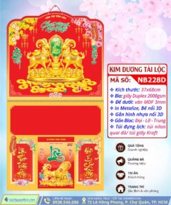 Bìa Lò Xo Giữa Dán Nổi Kim Dương Tài Lộc