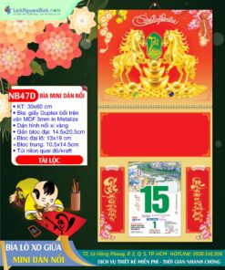 Bìa Lò Xo Giữa Mini Dán Nổi Tài Lộc