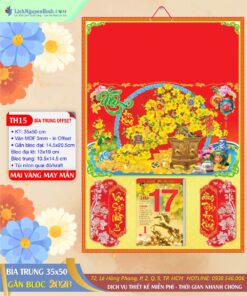 Bìa Trung 35x50 Mai Vàng May Mắn