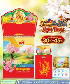 Lịch 52 Tuần Tranh Sơn Dầu Nghệ Thuật