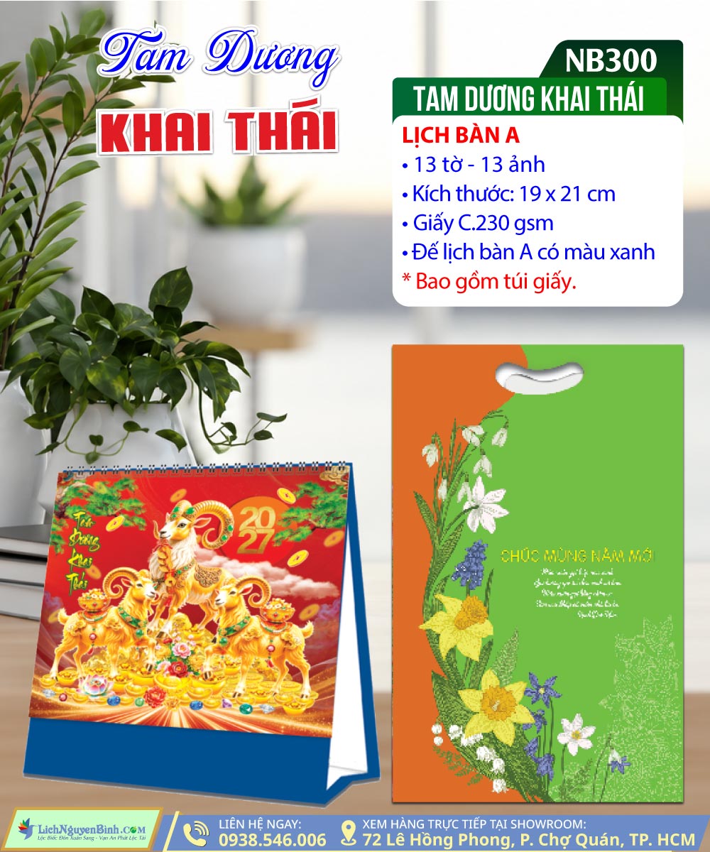 Lịch Để Bàn Tam Dương Khai Thái