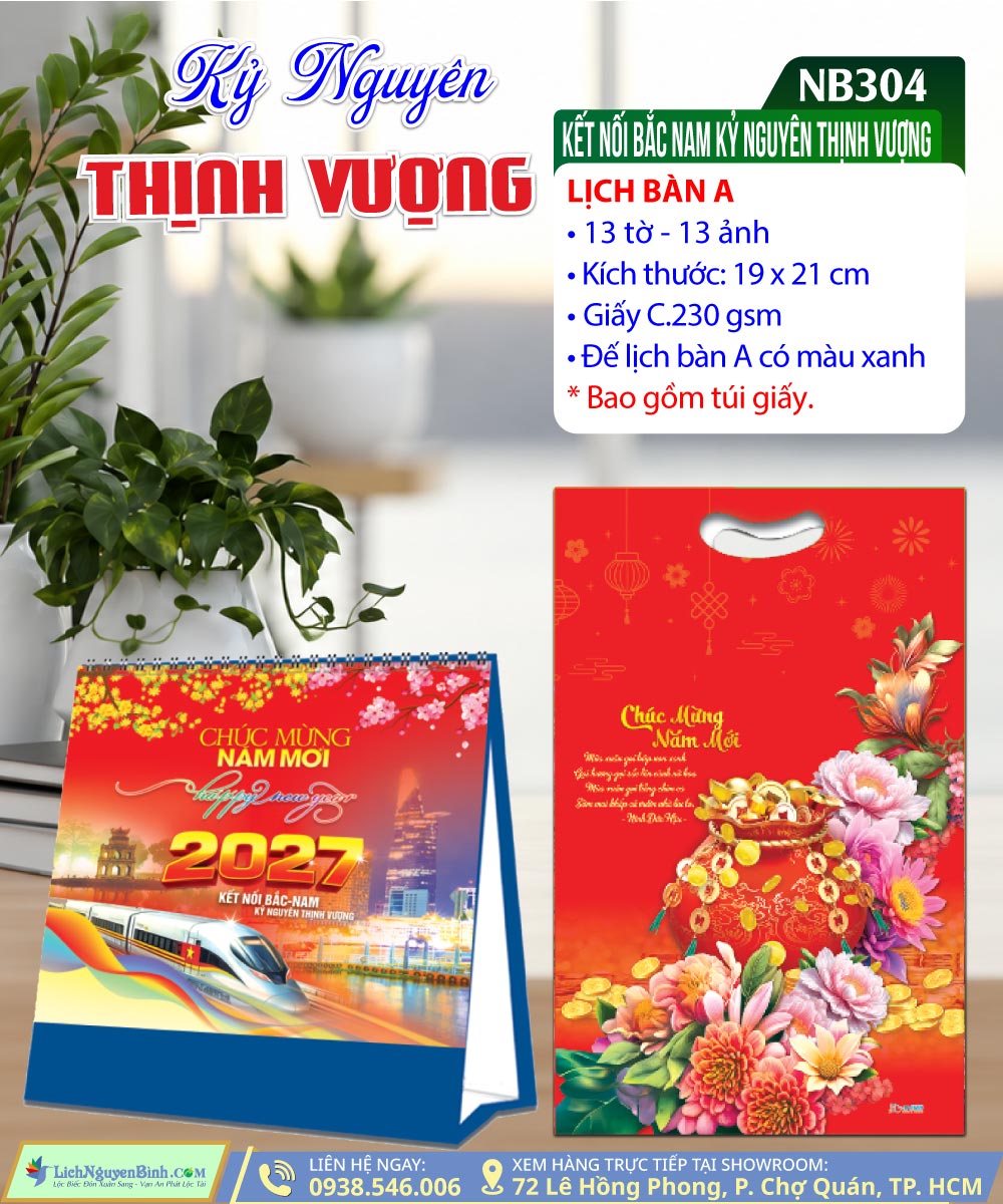 Lịch Để Bàn Kết Nối Bắc Nam Kỷ Nguyên Thịnh Vượng
