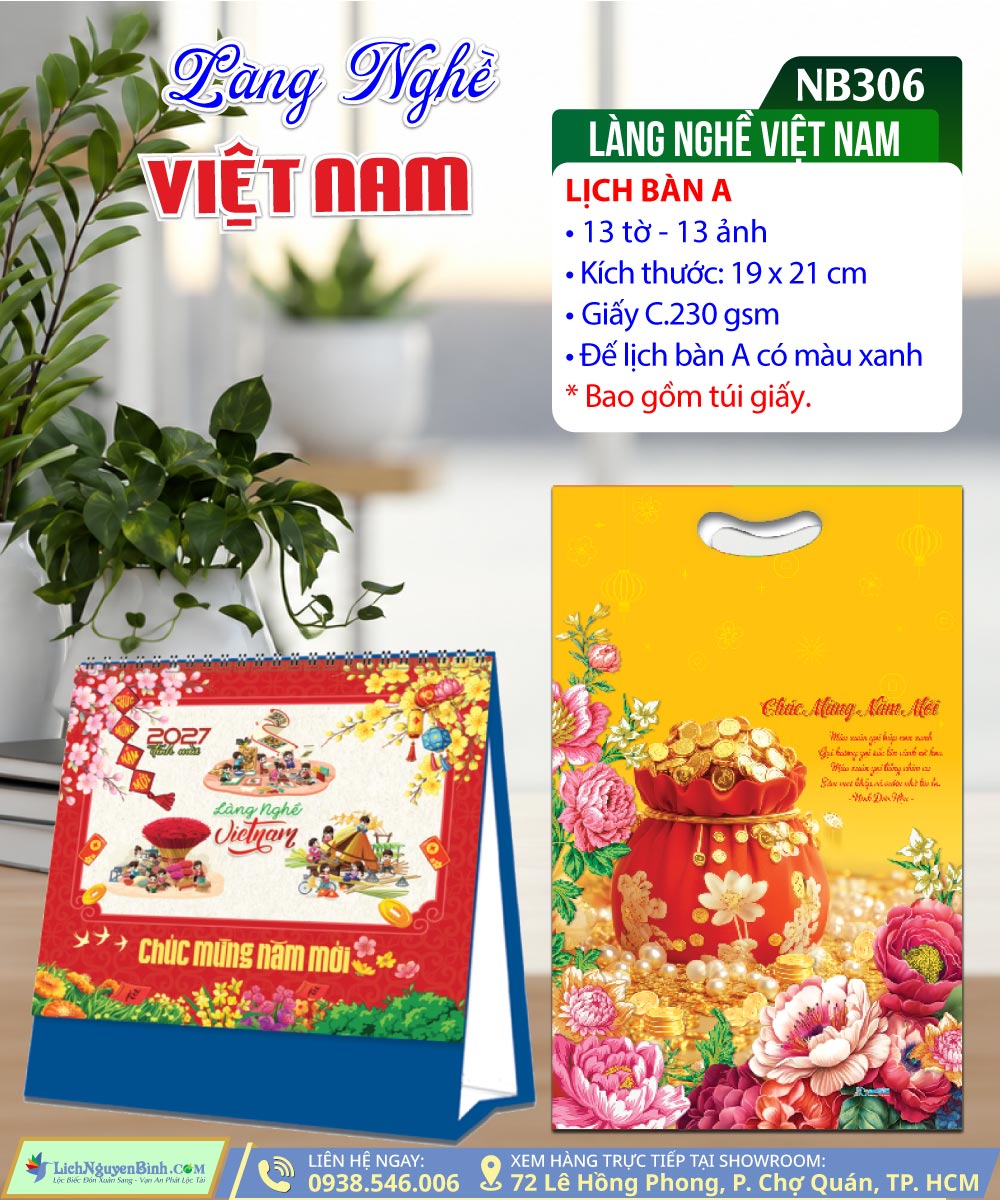 Lịch Để Bàn Làng Nghề Việt Nam