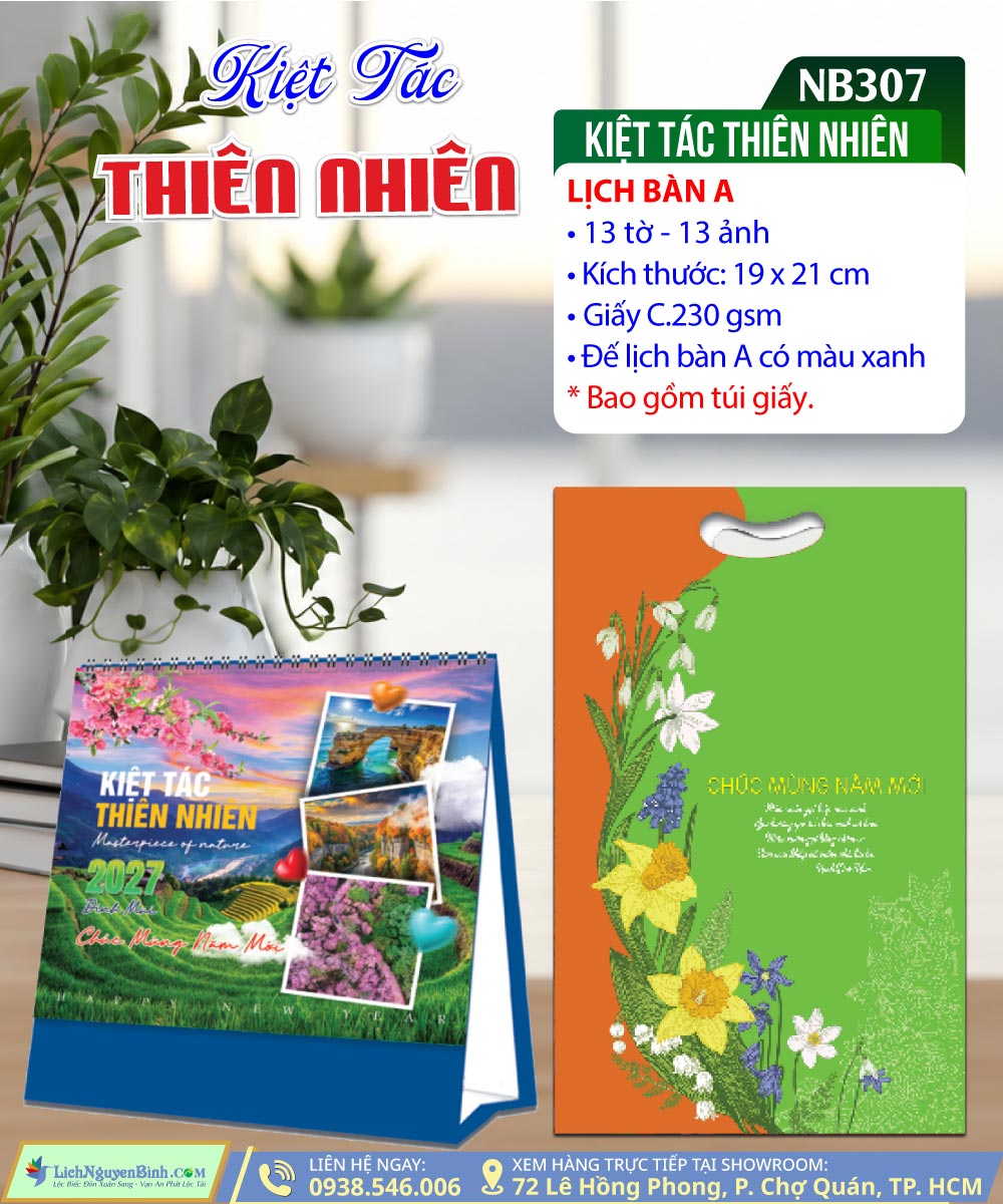 Lịch Để Bàn Kiệt Tác Thiên Nhiên