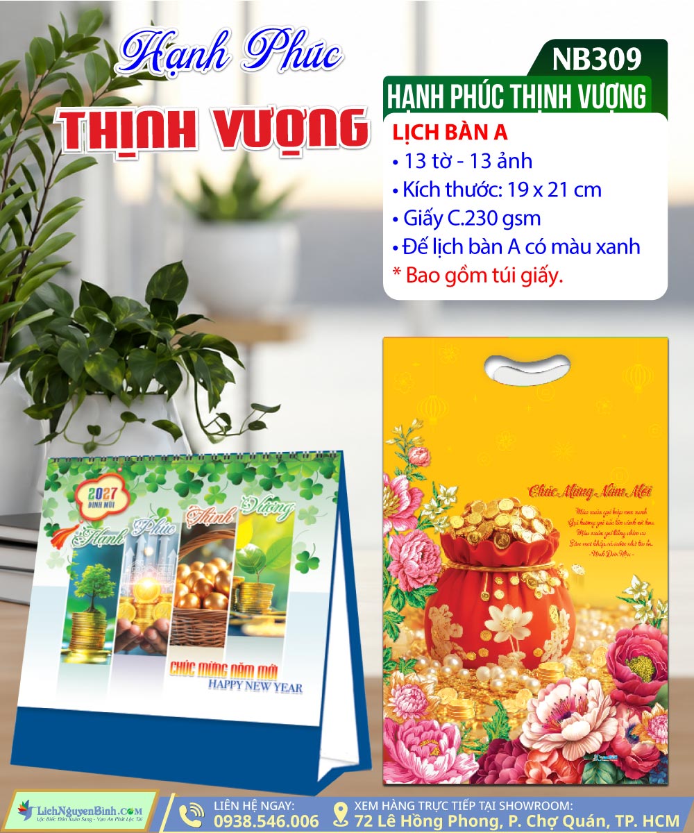 Lịch Để Bàn Hạnh Phúc Thịnh Vượng
