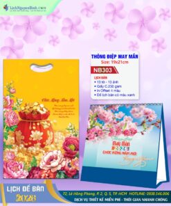 Lịch Để Bàn Thông Điệp May Mắn